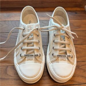 Dior Off-White Canvas Sneakers